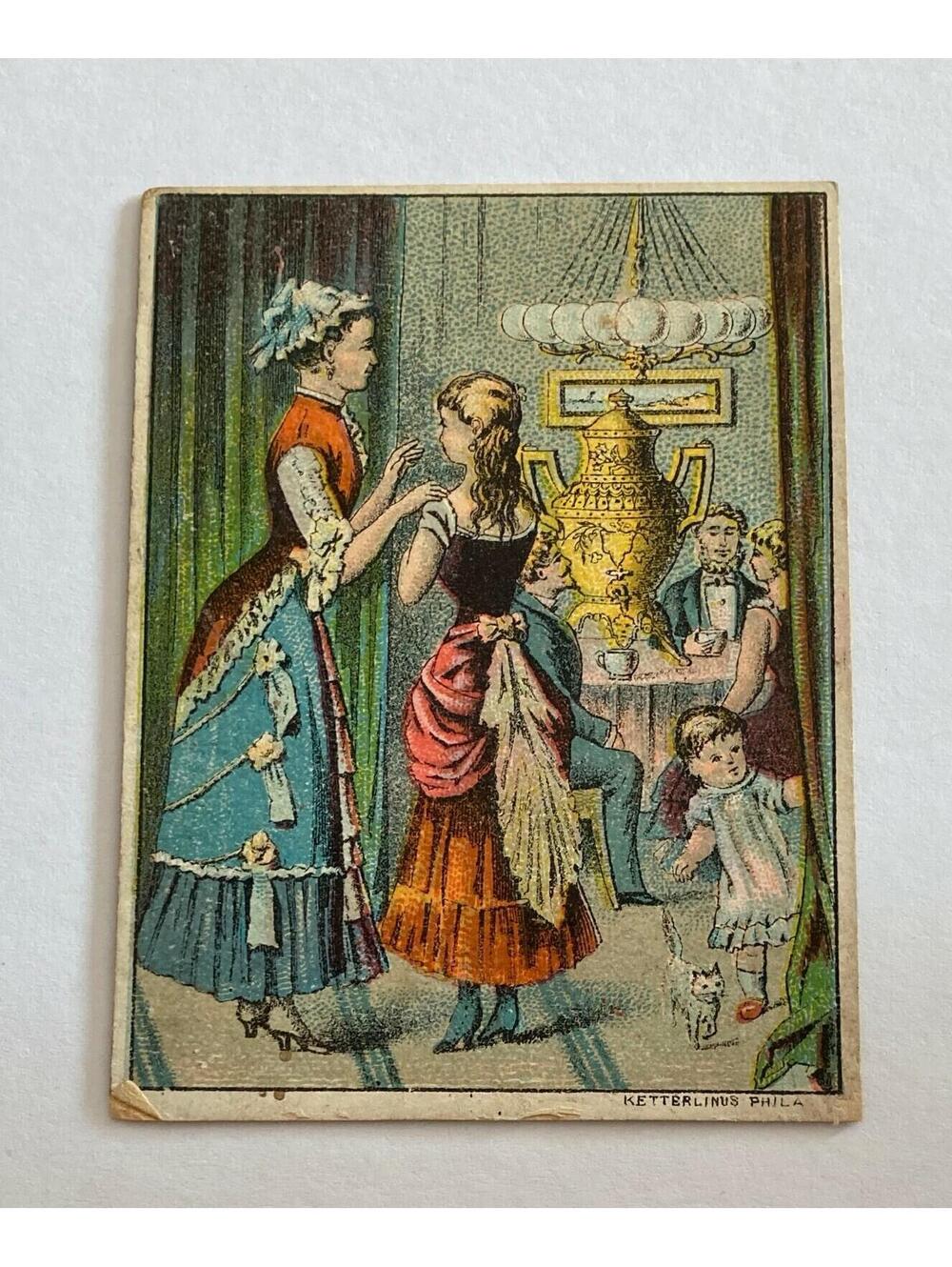 Family Gathering Ketterlinus Phila Advertising Trade Card